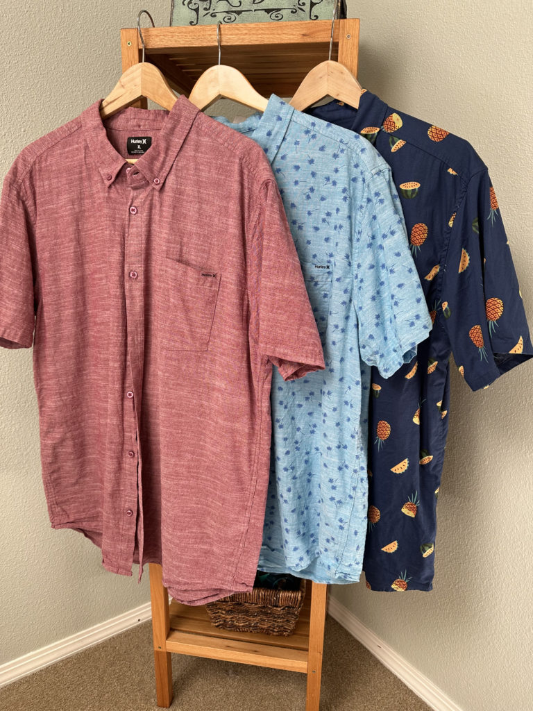 Hurley One and Only short sleeve button up shirt in three different styles.